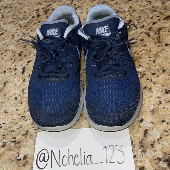 nike free rn 2017 navy blue running shoes